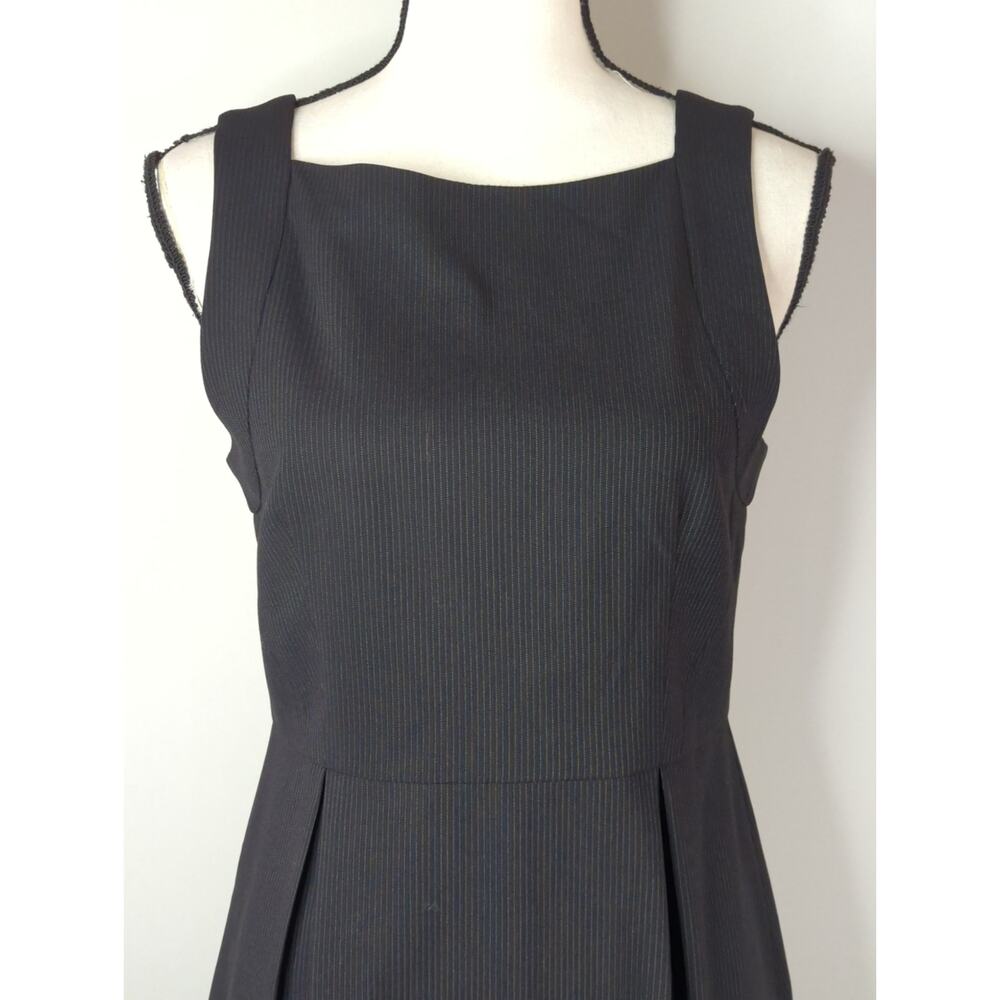 Theory Black Squared Neck‎ Dress Women's Size 8  Academia Preppy Casual - Picture 2 of 8
